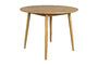 Miniatura 120' Mesa de comedor redonda de madera beige Fabio Clipped