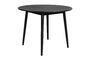 Miniatura 120' Mesa de comedor redonda de madera negra Fabio Clipped