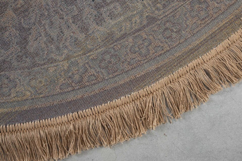 Alfombra 160x160 cm en tejido beige Raz - 7