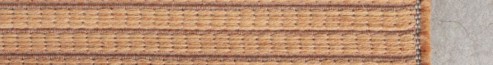 Descriptivo Materiales  Alfombra 240x170 cm en lana naranja Waves