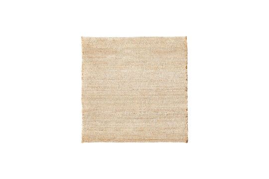 Alfombra de fibra natural beige 180x180 cm Mara Clipped