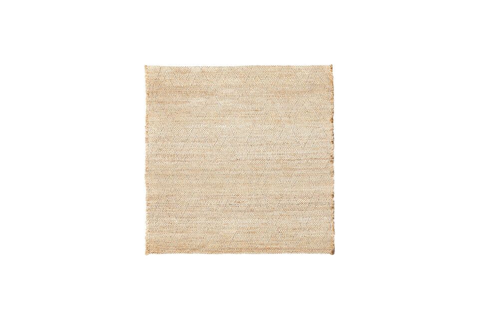 Alfombra de fibra natural beige 180x180 cm Mara House Doctor