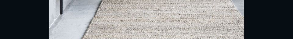 Descriptivo Materiales  Alfombra de fibra natural gris claro 300x90 cm Hempi