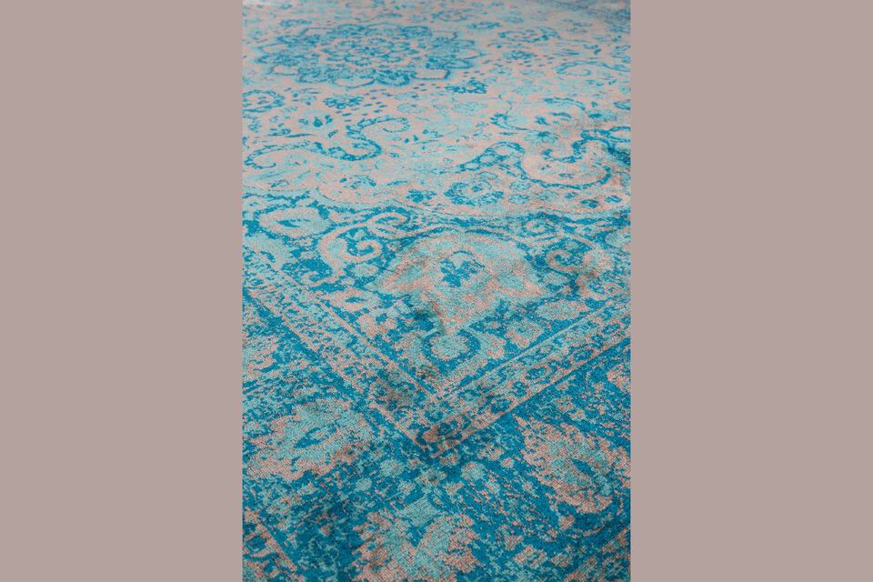 Alfombra de tela azul 200x200 cm Chi - 7