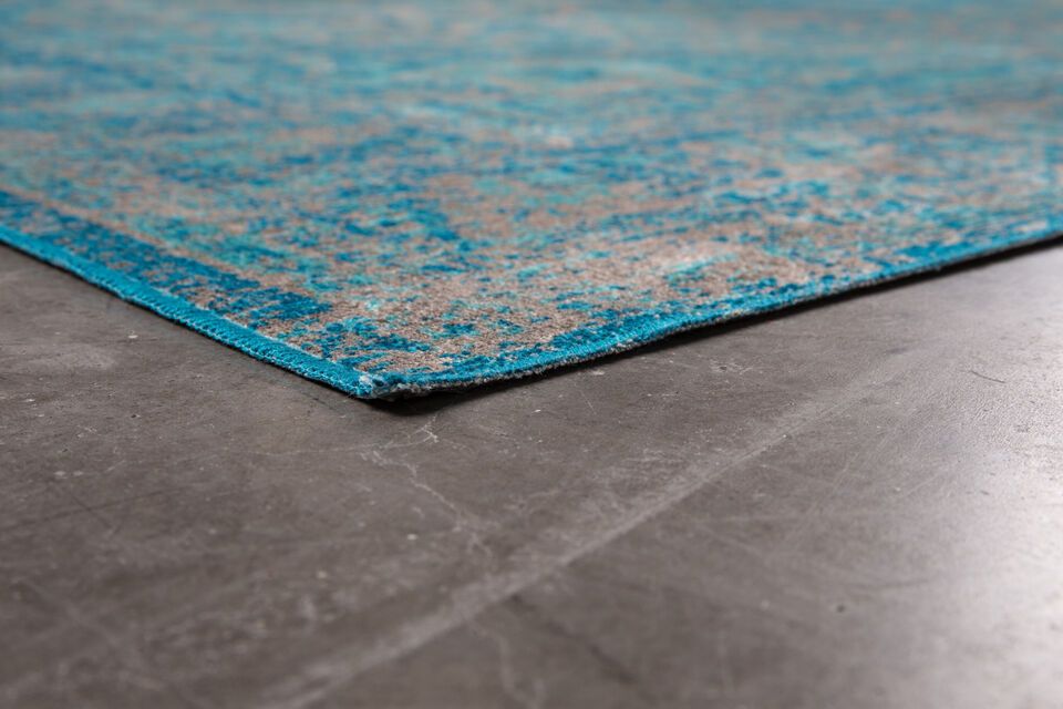 Alfombra de tela azul 200x200 cm Chi - 10