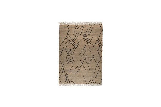 Alfombra de yute beige 170x240 cm Ishank Clipped