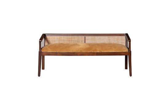 Asiento de banco de madera oscura Palmyre Clipped