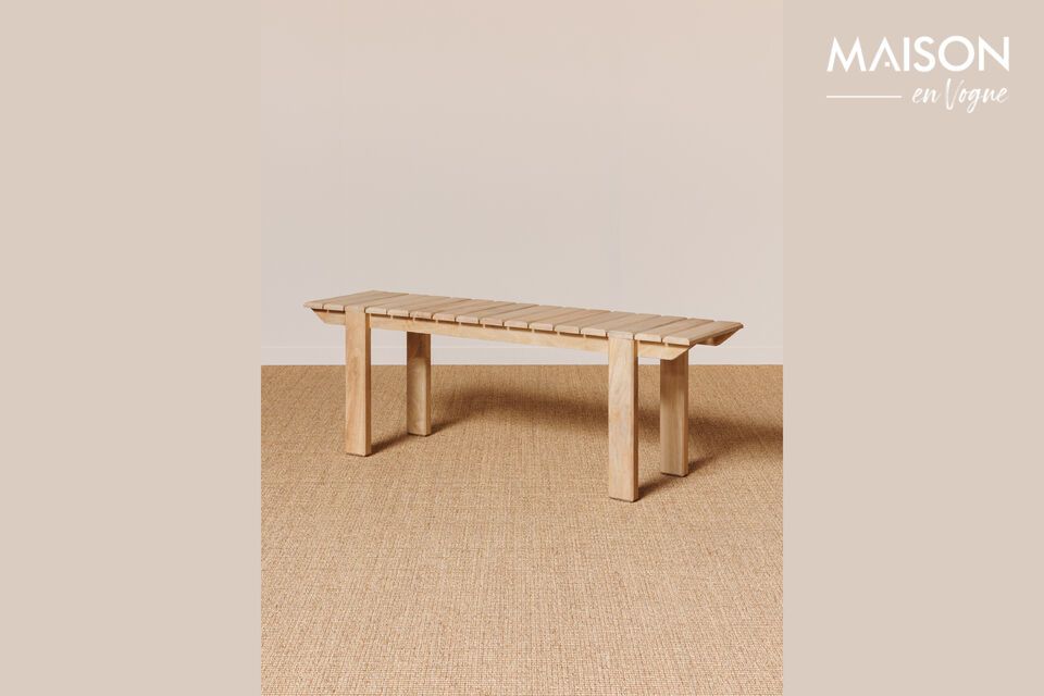 Banco de madera de mango beige Verdon Chehoma