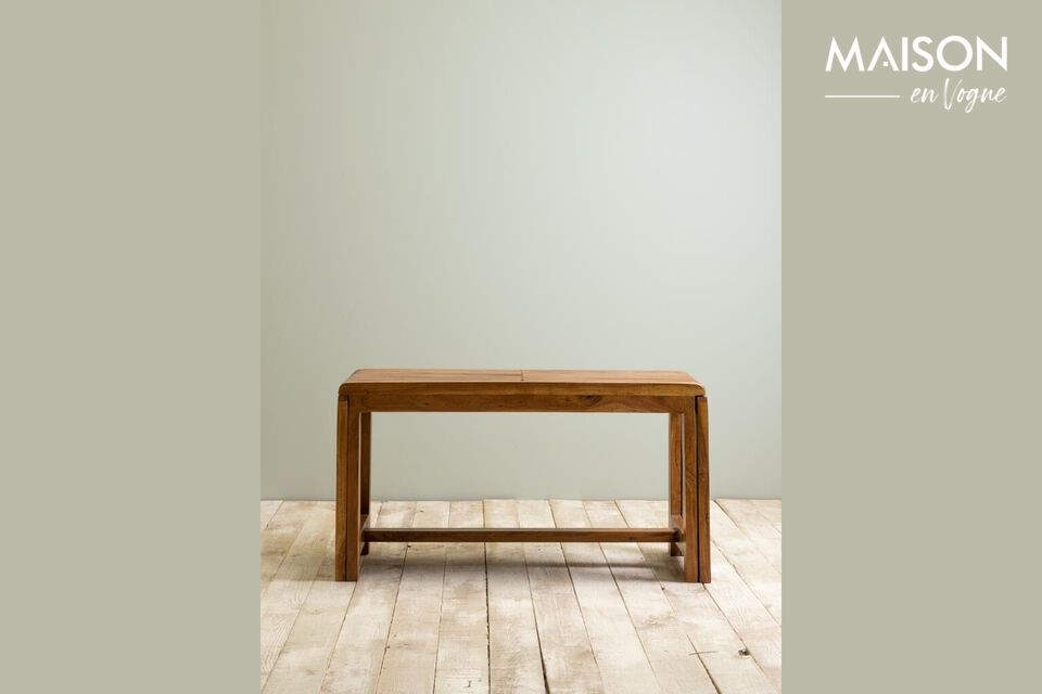 Descubra la elegancia funcional con nuestro banco de madera de mango