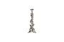 Miniatura Candelabro de aluminio reciclado plateado Animal Clipped