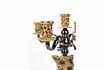 Miniatura Candelabro de resina beige Panther 6