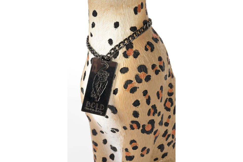 Candelabro de resina beige Panther - 5