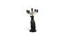 Miniatura Candelabro de resina negra Panther Clipped