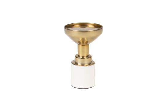 Candelabro pequeño de aluminio blanco Glam Clipped