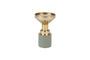 Miniatura Candelabro pequeño de aluminio verde Glam Clipped