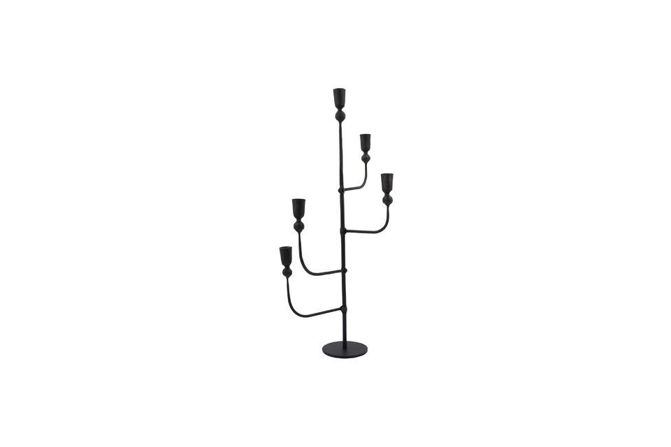 Candelero de metal negro Ira House Doctor