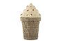 Miniatura Cesta de jacintos de agua Cillie beige con tapa Clipped