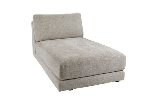 Chaise longue Element en tejido gris Toronto Clipped