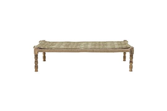 Chaise longue Paloma de madera de mango castaño Clipped