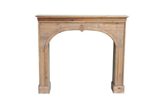 Chimenea consola de madera clara Beloeil Clipped