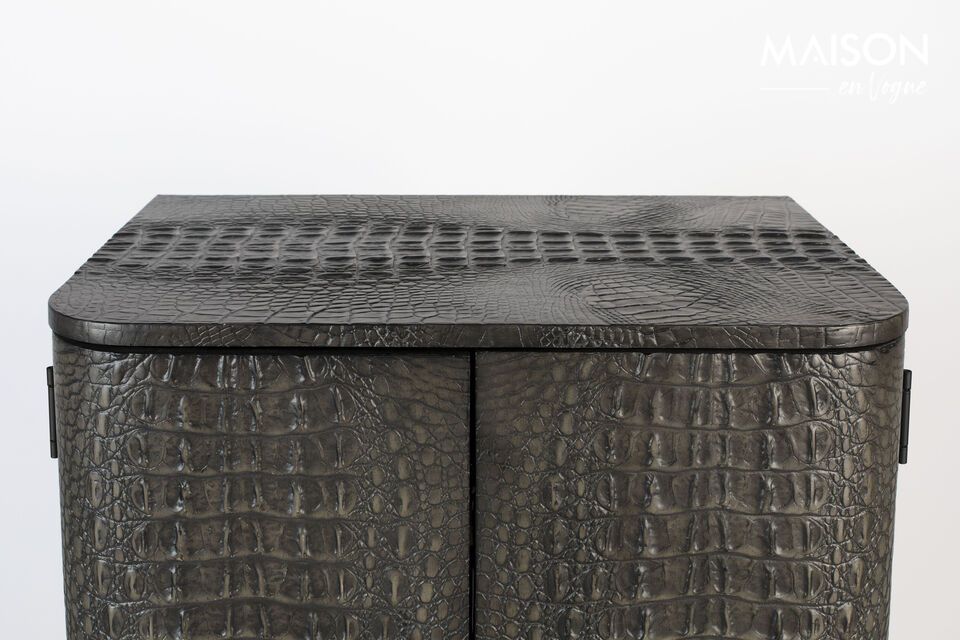 Cómoda de madera gris Morgana Croc - 11