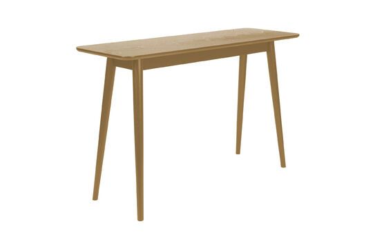 Consola de madera beige Fabio Clipped