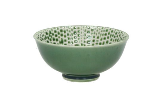 Cuenco de porcelana verde loto Clipped