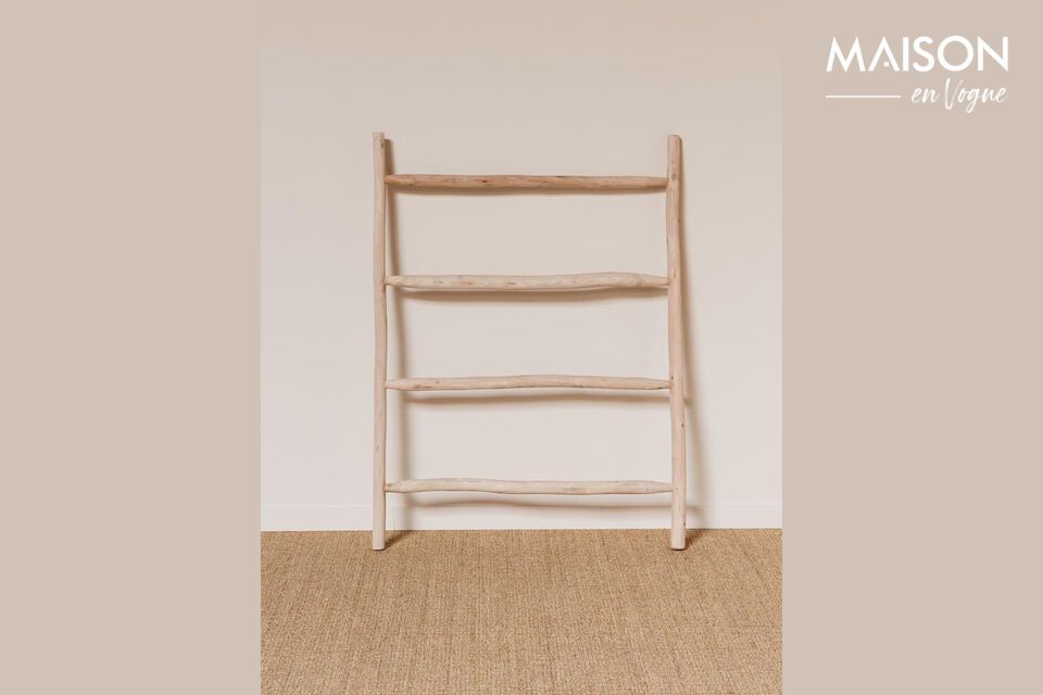 Descubra la sencillez y la elegancia con nuestra escalera de madera de color claro