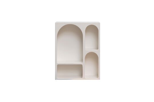 Estantería de madera aglomerada blanca Alcove Clipped