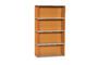 Miniatura Estantería de pared de madera de fresno naranja Apollo Clipped