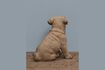 Miniatura Figura perro resina marrón Pug 4