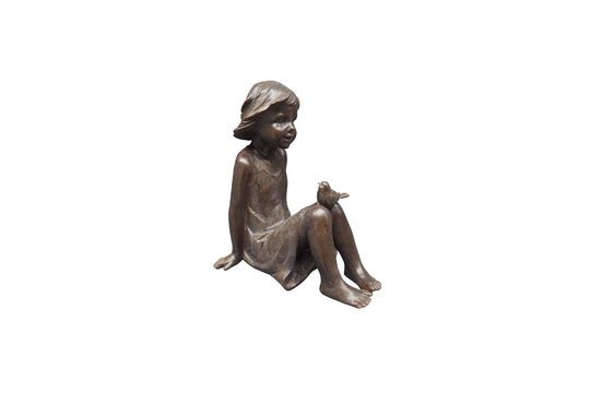 Figurita de niña en resina de cobre L'Oiseau Clipped