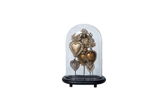 Figurita decorativa ovalada de metal cobrizo Ex-Voto Clipped