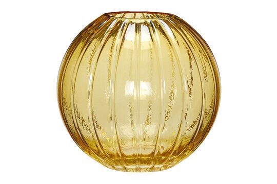 Florero de cristal amarillo Flor Clipped