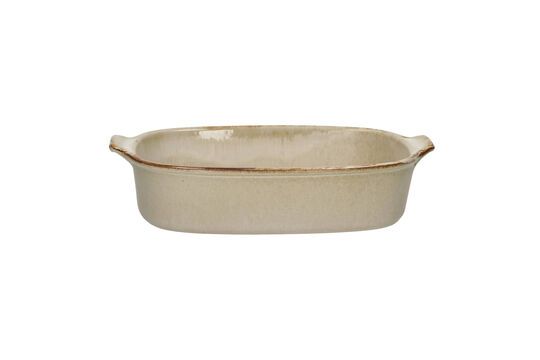 Fuente de horno pequeña de gres Ascoli beige Clipped