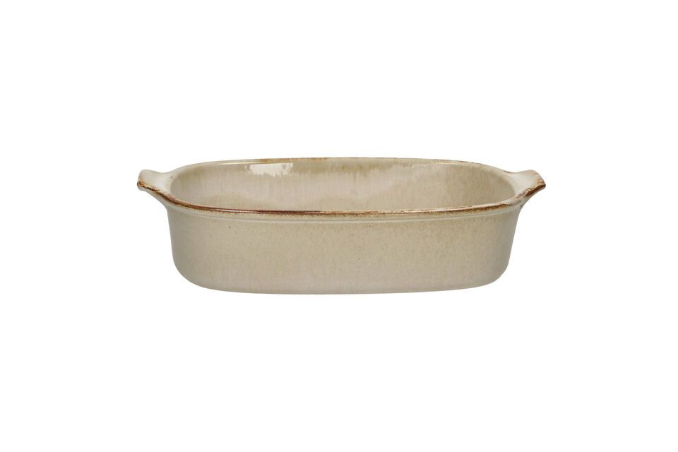 Fuente de horno pequeña de gres Ascoli beige Pomax