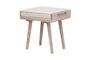 Miniatura Hendaya taburete de madera blanco Clipped