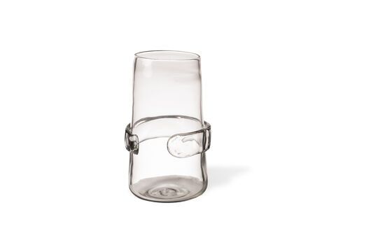 Jarrón de cristal macizo transparente h34cm Embrace Clipped