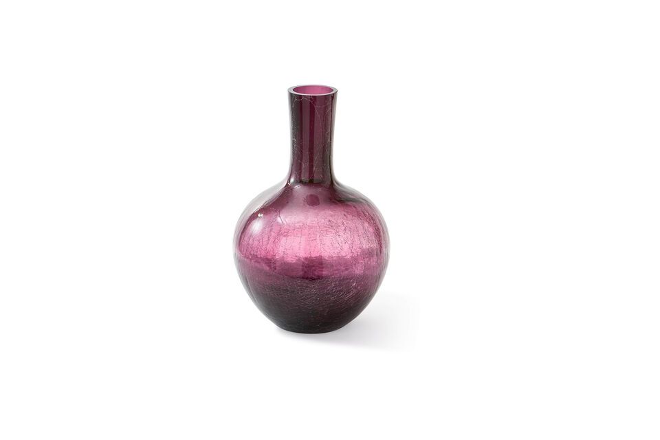 Jarrón de cristal morado oscuro h50cm Agrietado Pols Potten