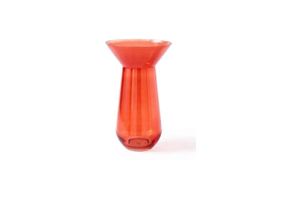 Jarrón de cristal naranja h45cm Cuello largo Pols Potten