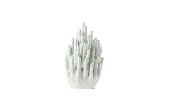 Jarrón de porcelana blanca h60cm Coral Clipped