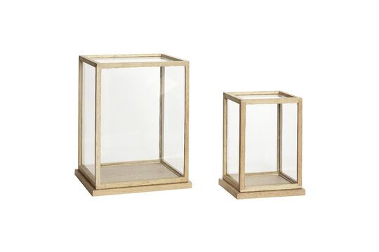 Juego de 2 cajas de gafas de cristal transparente Clipped