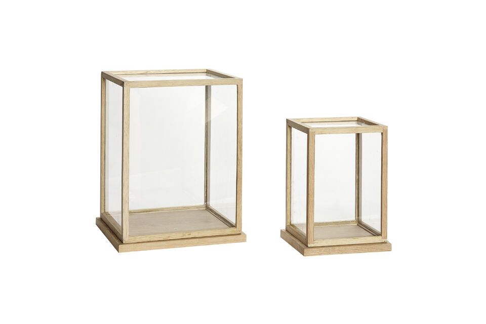 Juego de 2 cajas de gafas de cristal transparente Hübsch