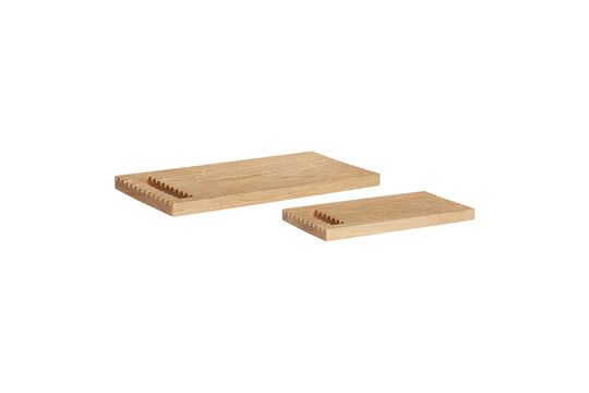 Juego de 2 tablas de cortar de madera de roble claro Alley Clipped