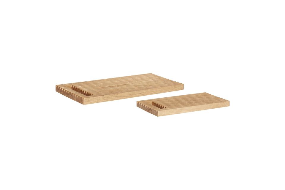 Juego de 2 tablas de cortar de madera de roble claro Alley Hübsch