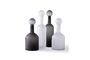 Miniatura Juego de 4 botellas Bubbles de vidrio negro Clipped