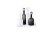 Miniatura Juego de 4 botellas Bubbles de vidrio negro 13