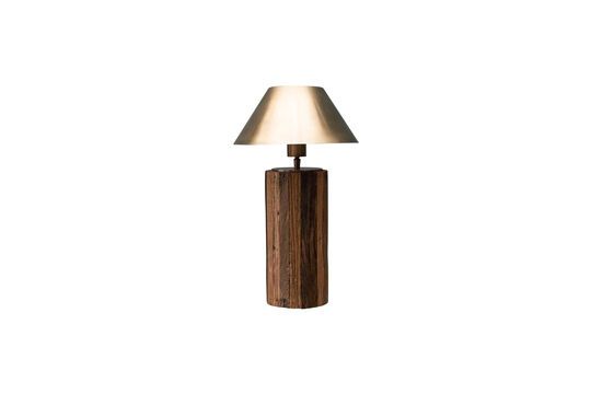 Lámpara de sobremesa de madera oscura Natuka Clipped