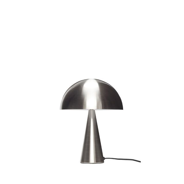 Lámpara de sobremesa de metal plateado Mush Hübsch