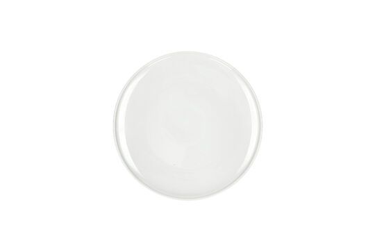 Leggero plato de postre de porcelana blanca Clipped